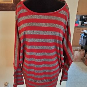Dolman Wide band Striped top